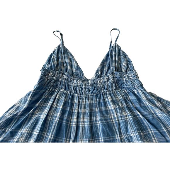 AEROPOSTALE SLEEVELESS SWEETHEART NECKLINE, WOMENS, L, BLUE & BLACK POLKA DOT - Picture 8 of 10